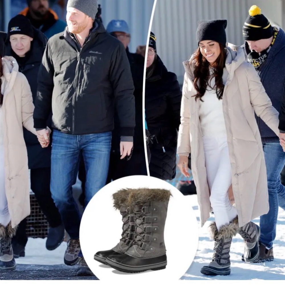 Meghan Markle Sorel Women's Lace Up Boots - Brown and Gray